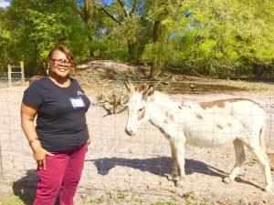 gwen and donkey