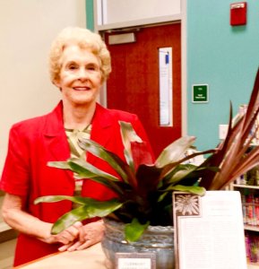 Ruth and library plant